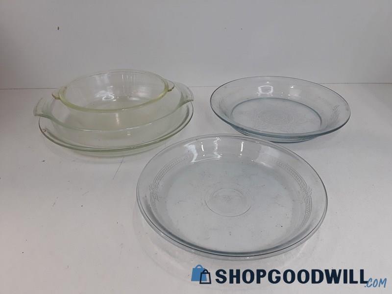 Lot Of 5pc Fire King Pie Plate & Baking Dish +More