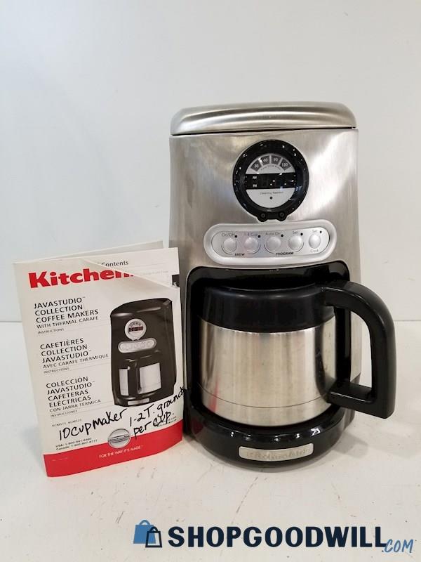 KitchenAid JavaStudio Collection Coffee Maker w/ Manual Kitchen Appliance PWR ON