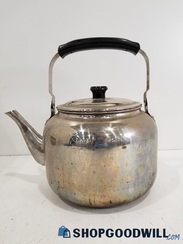 Metal Kettle/Tea Pot Silver Toned/Grey Kitchen Cookware UNBRANDED