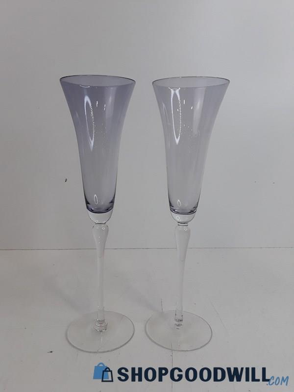 Unbranded Purple Glass 2pc Drinking Glasses 