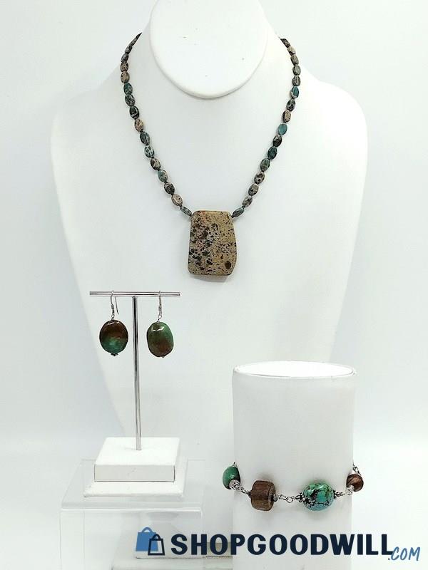 Turquoise Necklaces, Earrings & Bracelet 