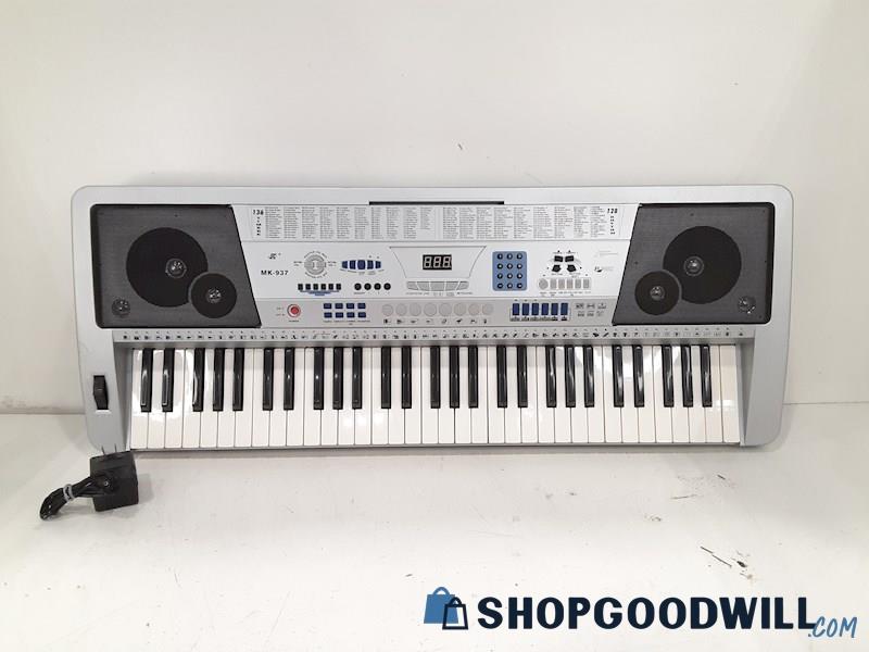 Meike MK-937 Silver Digital Electronic Piano Keyboard w/Power Cord *PARTS/REPAIR