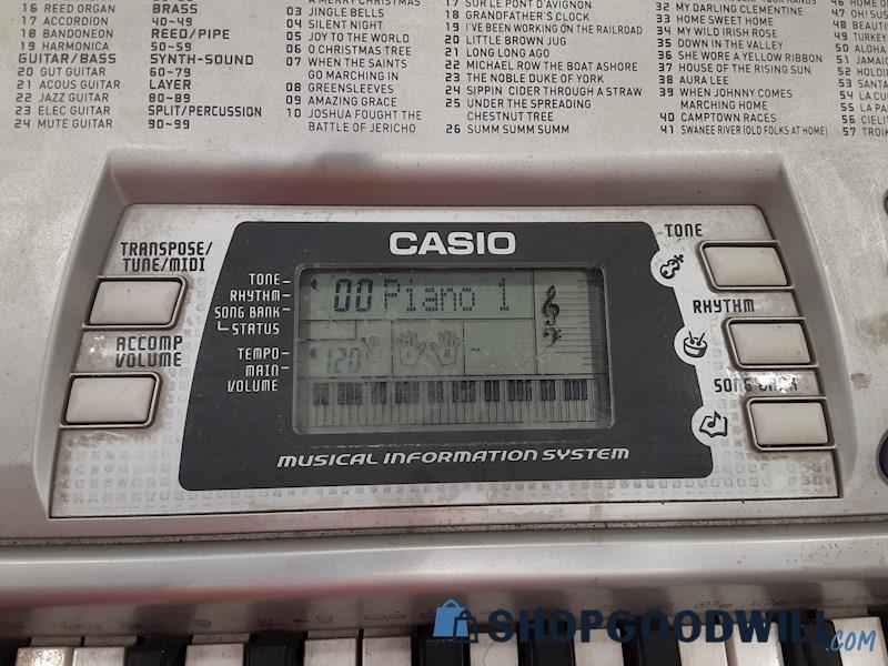 Casio CTK-496 Digital Electronic Piano Keyboard w/Power Cord POWERS ON