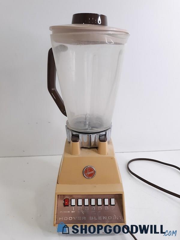 Vintage 60's 7-Speed Hoover Blender, Beige/Brown - POWERS ON