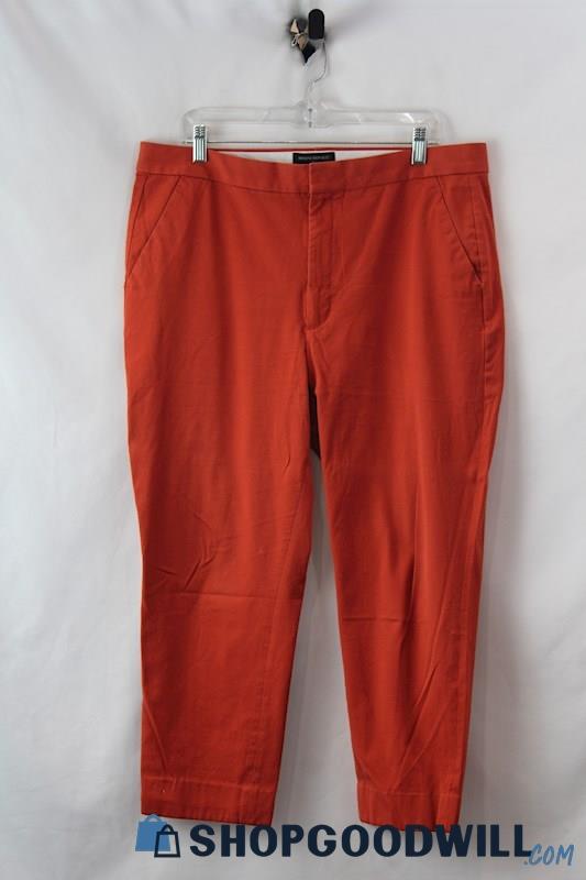 Banana Republic Women's Berry Red High-Rise Slim Ankle Chino Pants sz 16