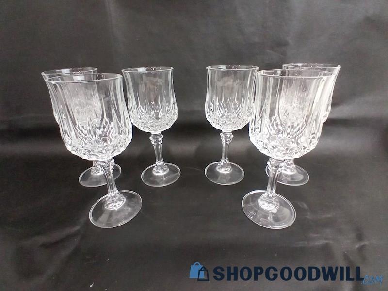 6pc Glassware Set w/Stems Home Kitchen Appears Cristal D'Arques Glass Set