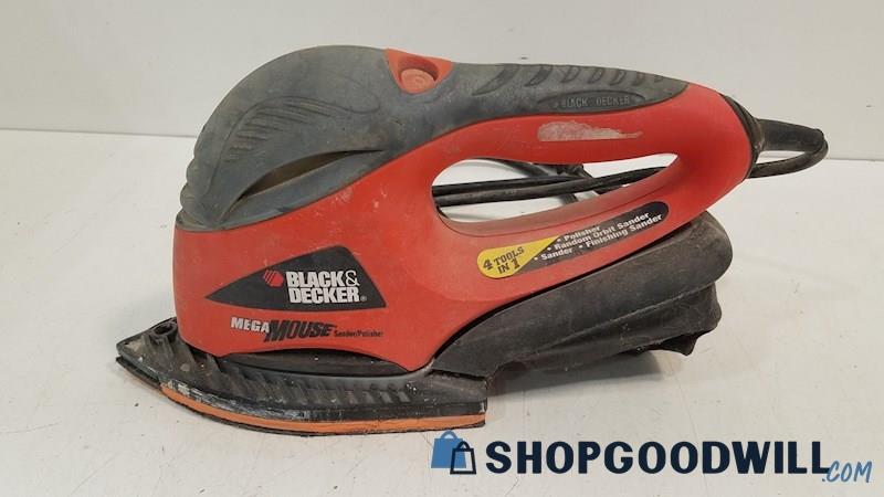 Black Decker Mega Mouse Sander / Polisher Model MS700 PWRS ON