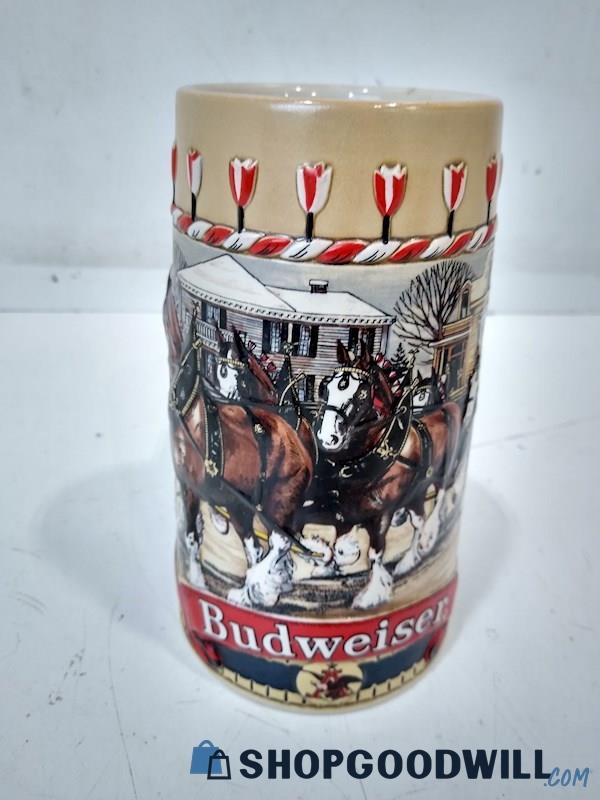 1986 Budweiser Holiday Stein Mug Cup - Appears VTG 