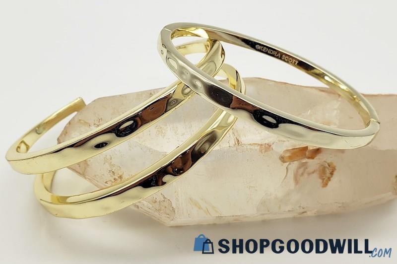KENDRA SCOTT Gold Tone Cuff & Bangle Bracelet