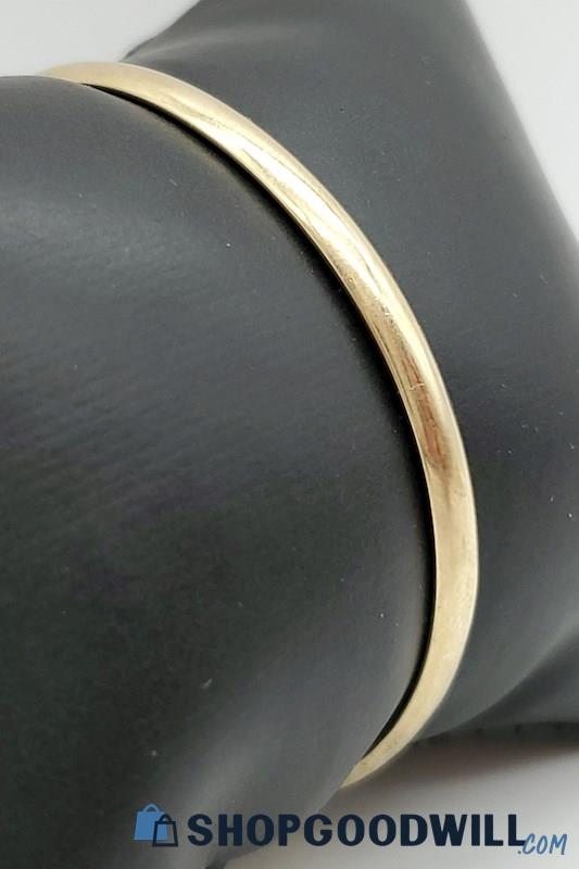 14K Yellow Gold Hinged Bangle Bracelet 5.25 Grams