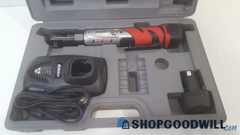 AC DELCO Cordless Ratchet With Charger Batteries and Hard Plastic Case