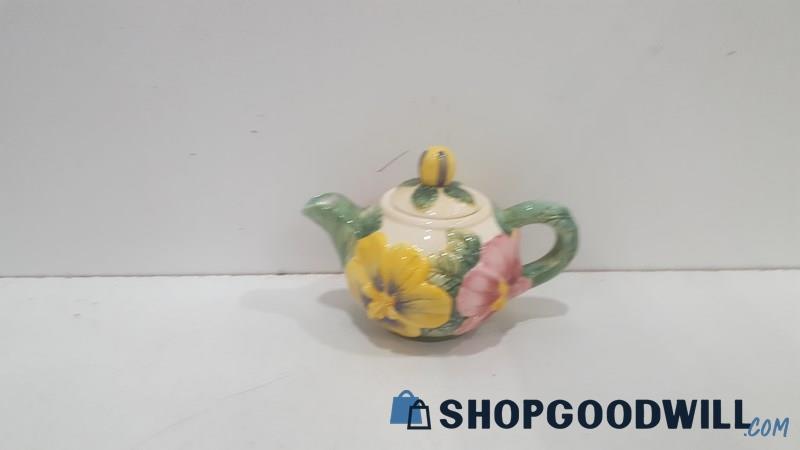 Appears To Be Vintage Pacific Rim Pansy Teapot