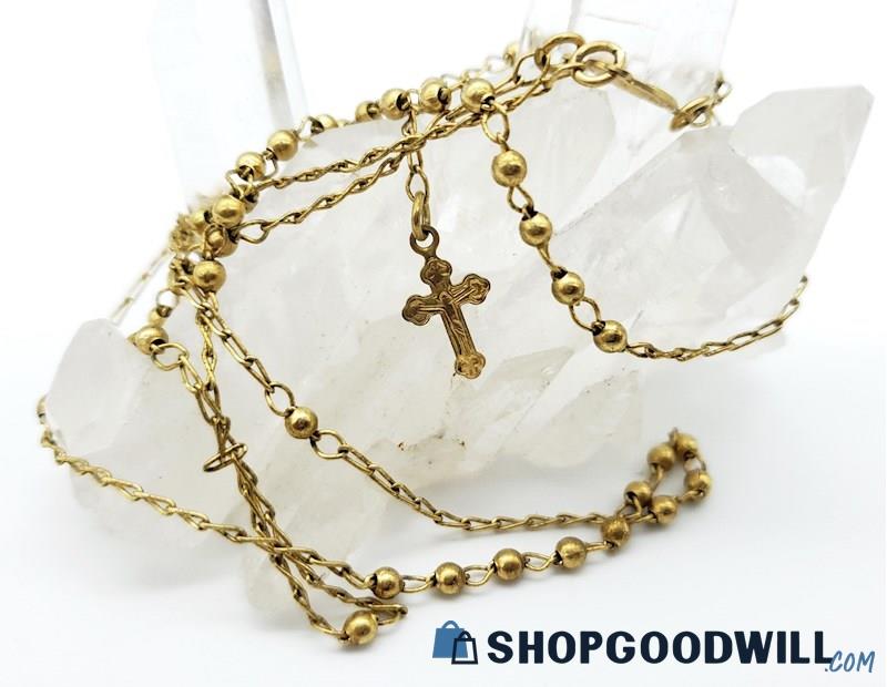 Gold Filled 59 Bead Dainty Rosary 4.67 grams