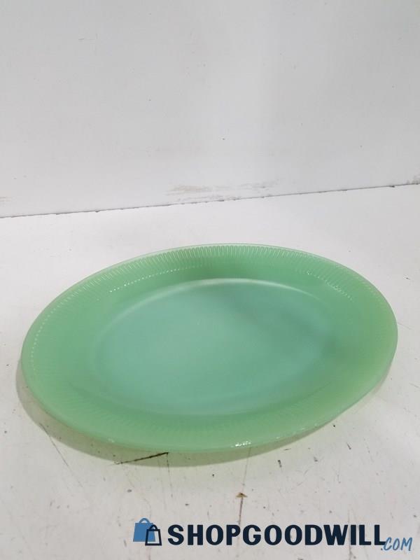 Vintage Fire King Jadeite Glass Oval Serving Plate