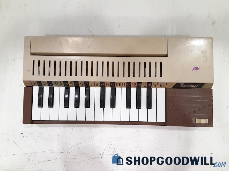 Vtg Bontempi Small Piano Chord Organ Appears Battery Operated - PWERS ON