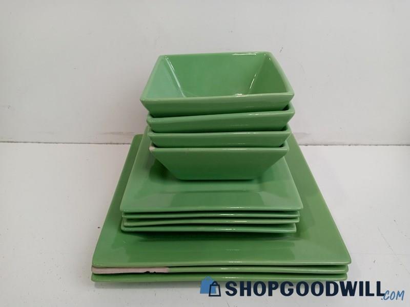 15LBS Plate Bowl Set Kitchen Home Green UNBRANDED