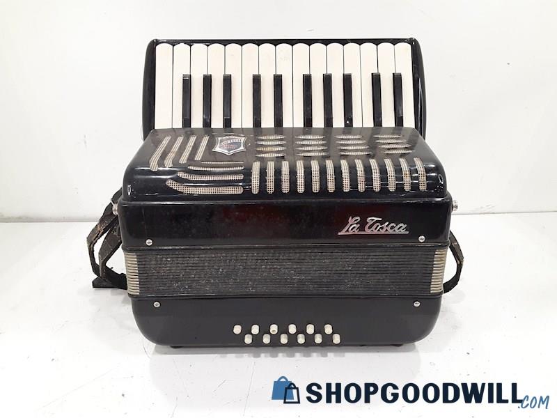 VTG La Tosca By Gretsch Black Accordion Made In Italy SN#68344
