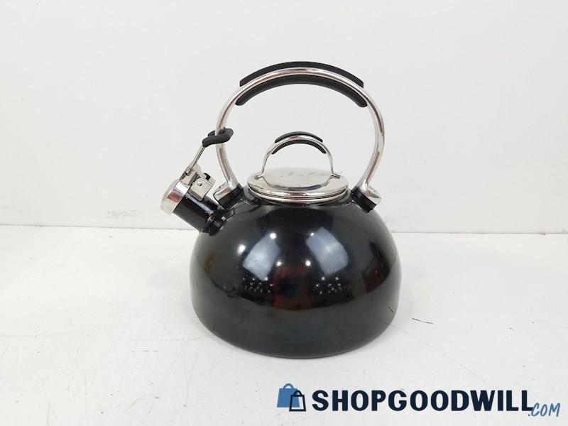 Kitchenaid 2 Quart 1.9L Whistling Kettle, Black Tea Pot W/ Lid, Kitchenware