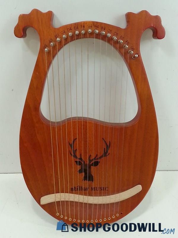 16 String Lyre Harp Solid Wood Stiller Music No Tuning Tool Missing a String