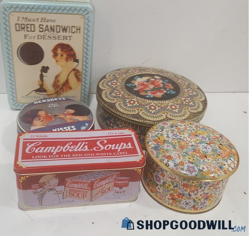 Assorted Cans W/Campbell's Soup Can, Perfect Knit & More