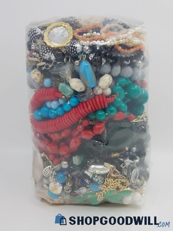 A Variety of Costume Jewelry Styles 7lbs