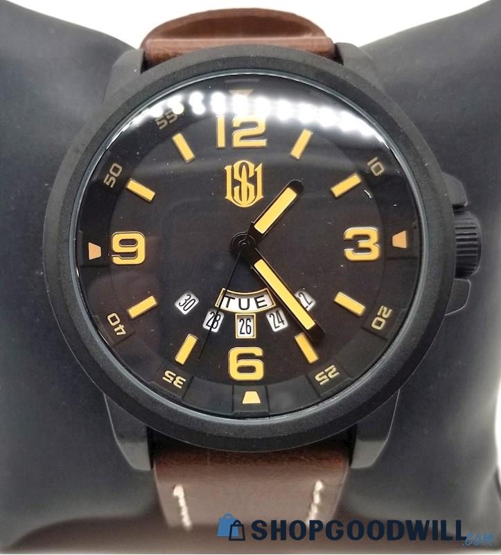 Men's WRIST SOCIETY 'Fearless' Gold/ Black Dial Profession Watch