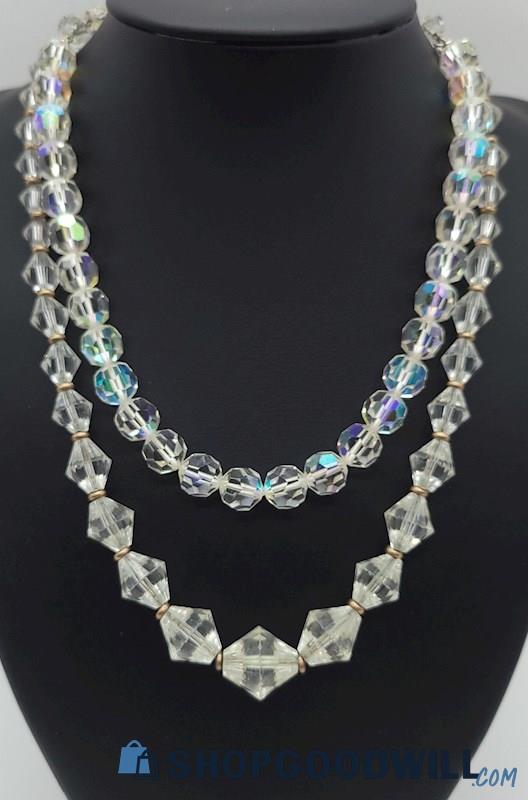 Vintage Austrian Crystal Bead Necklaces (2)