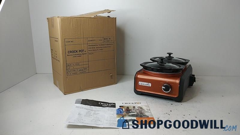 9.4lbs Crock Pot Slow Cooker SCCPMD1-CP IOB Kitchen Appliance(Tested)
