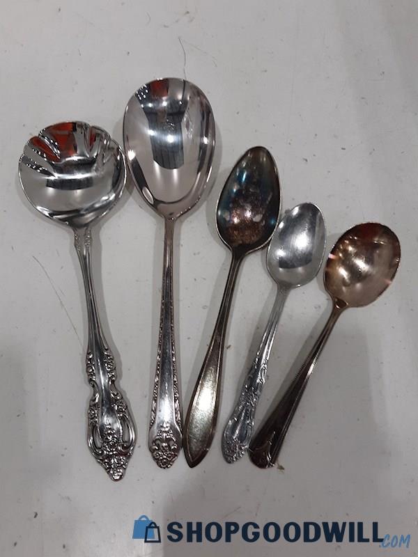 Mixed Sizes Serving Spoons Lot 