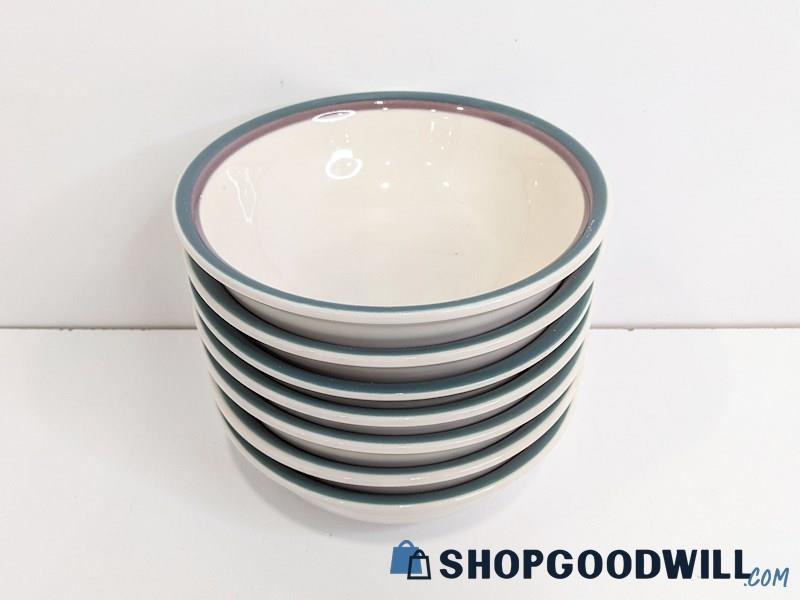 7pc Pfaltzgraff USA Stoneware Juniper Dinnerware Small Bowls