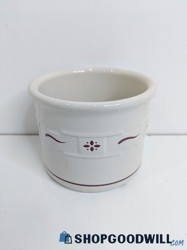 Longerberger Pottery Woven Traditions Red & White Crock