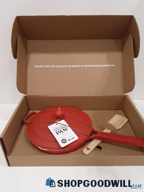 D) Acuity Non-Stick Ceramic Pan - NEW - RED