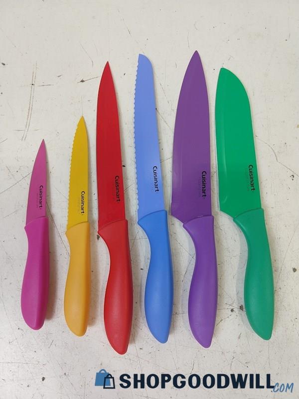 6pc Cuisinart Rainbow Color Spread Knife Set
