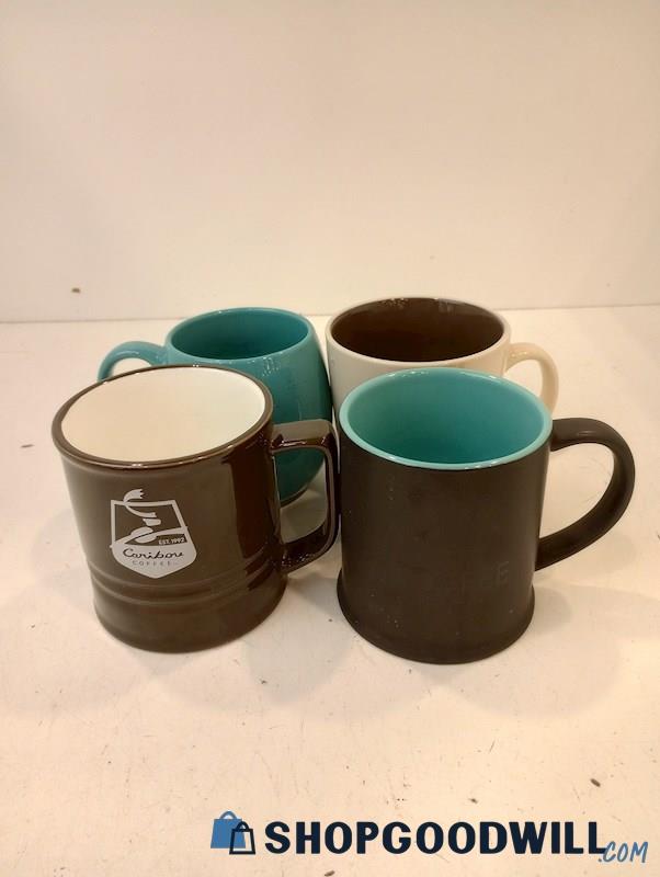 4pc Caribou Coffee Mugs 