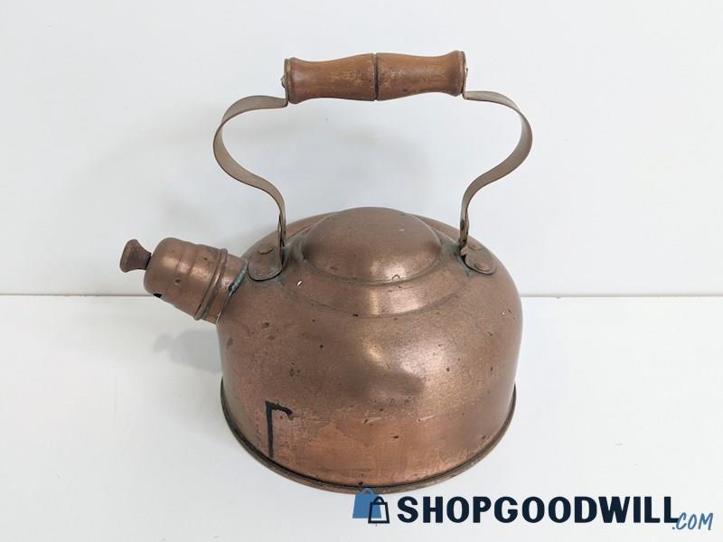 Antique Copper Metal Serving Tea Kettle Pot