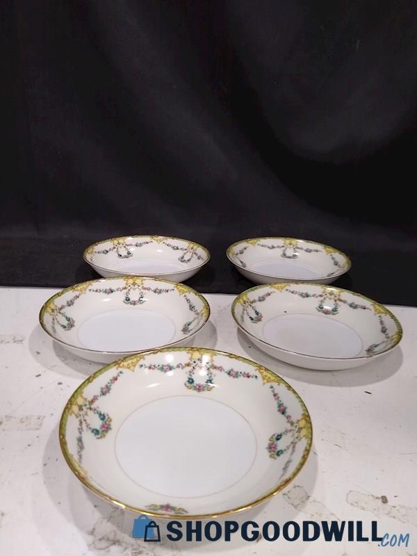 Vintage Kikusui China Glass 5 Bowls
