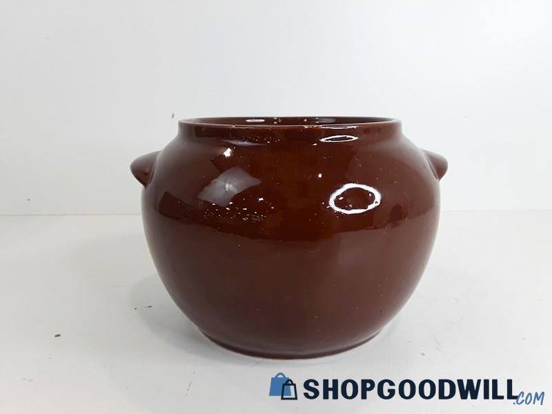 Vintage Watt Pottery Brown Crock Bean Pot 