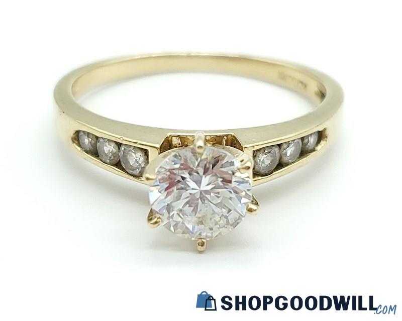 14K CZ Engagement Style Ring 3.40 Grams