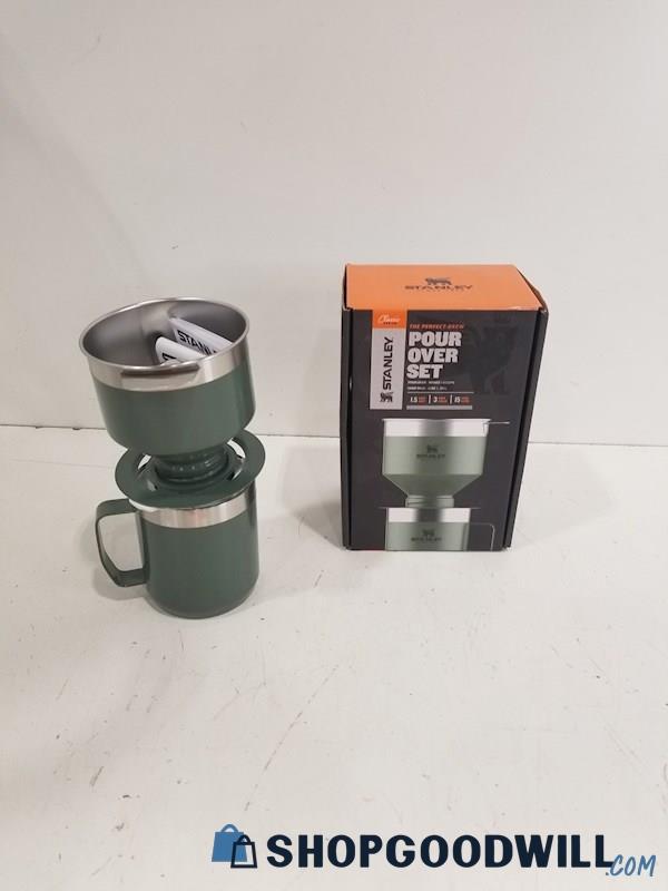 Stanley Classic Series The Perfect Brew Pour Over Set 12oz IOB Camp Mug Green