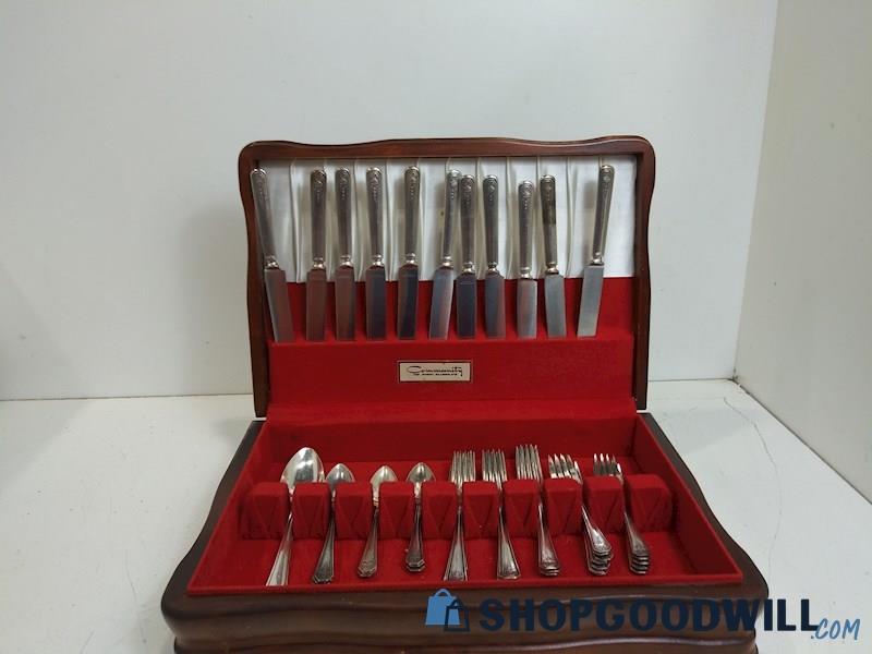40PC  Community The Finest Silver-plated Flatware  Kenized Tarnish Prevention 