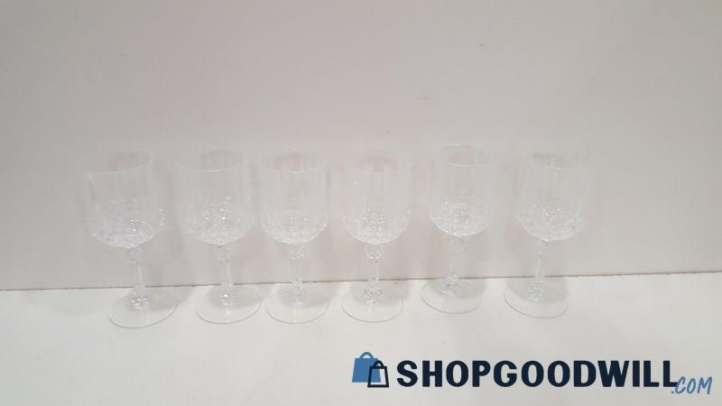 Set Of 6 Cristal Wine Glasses Lead Crystal
