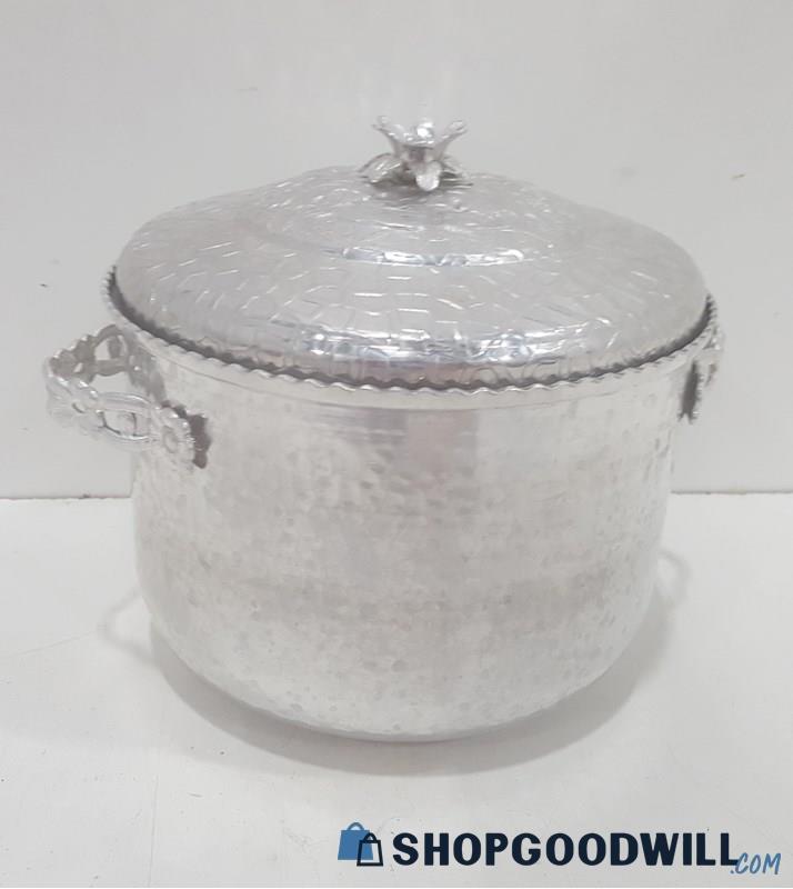 Appears To Be Hammered Aluminum Ice Bucket Cooler