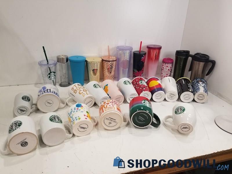 26LBS Starbucks Brand Plastic & Ceramic Cups Tumblers Bottles Containers