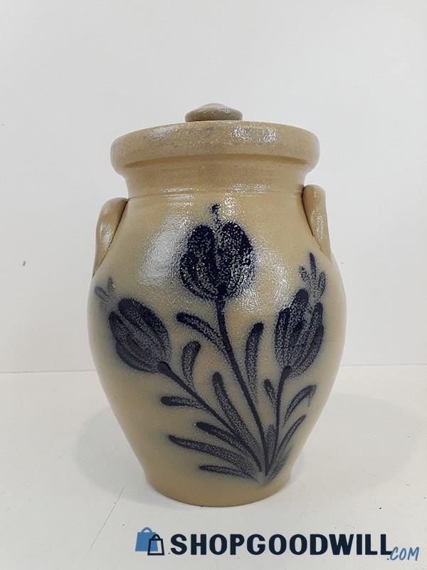 Red Wing Pottery Blue Flower Decorated Art 9