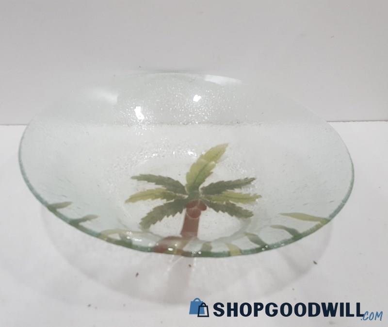 Palm Tree Glass Bowl