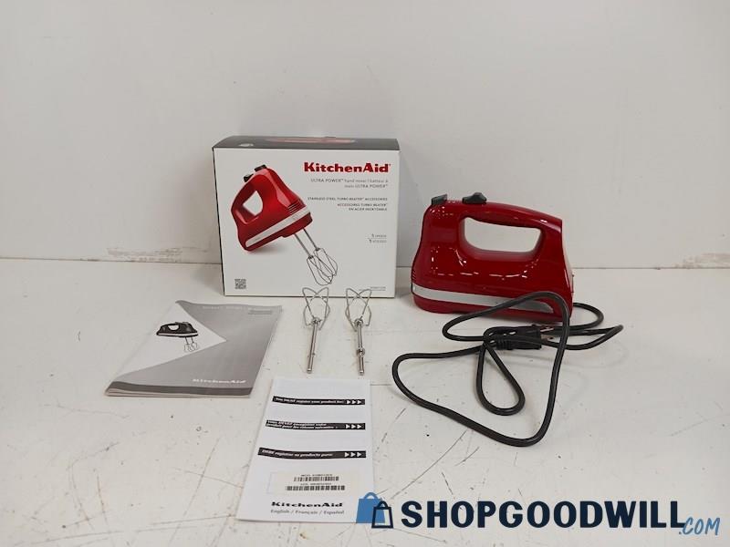 Kitchenaid Red Hand Mixer Model KHM512ER PWRS W/Box