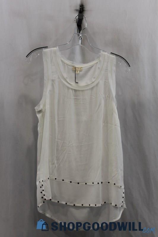 NWT Hem & Thread Womens White Tank Tunic Sz M