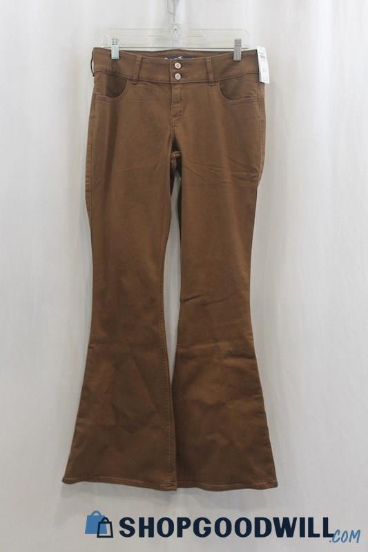 NWT Hollister Women's Brown Flare Jean SZ 10L