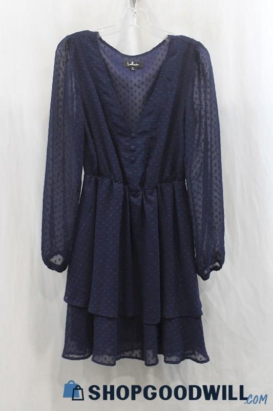 Lulus Women's Navy Blouson Dress SZ M