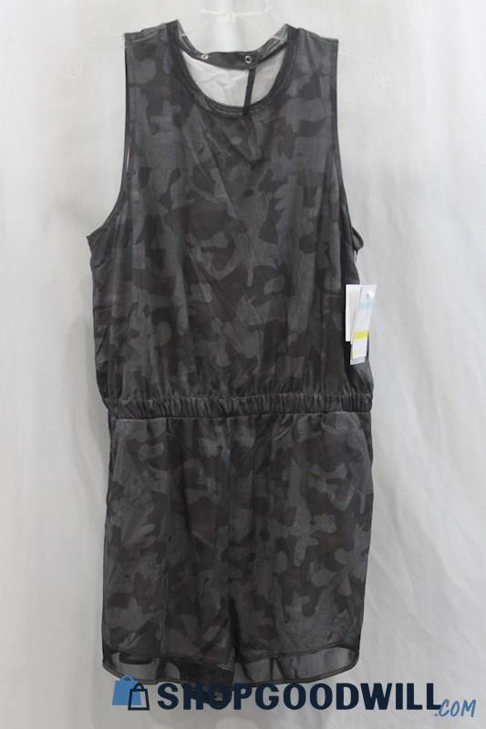 NWT Zella Women's Gray Camo Tech Romper SZ L